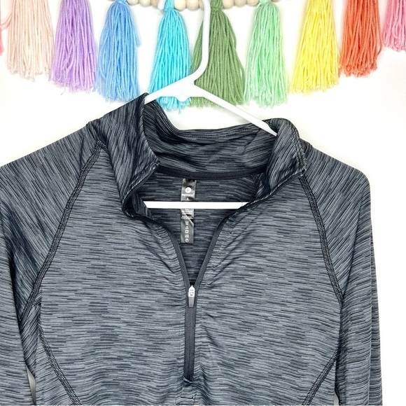 90 Degree By Reflex Black Marled 1/4 Zip Athletic Sporty Long Sleeve Shirt Small - Picture 6 of 13